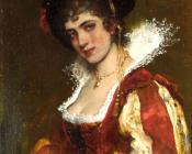 尤金 德 布拉斯 : Portrait of a Venetian Lady